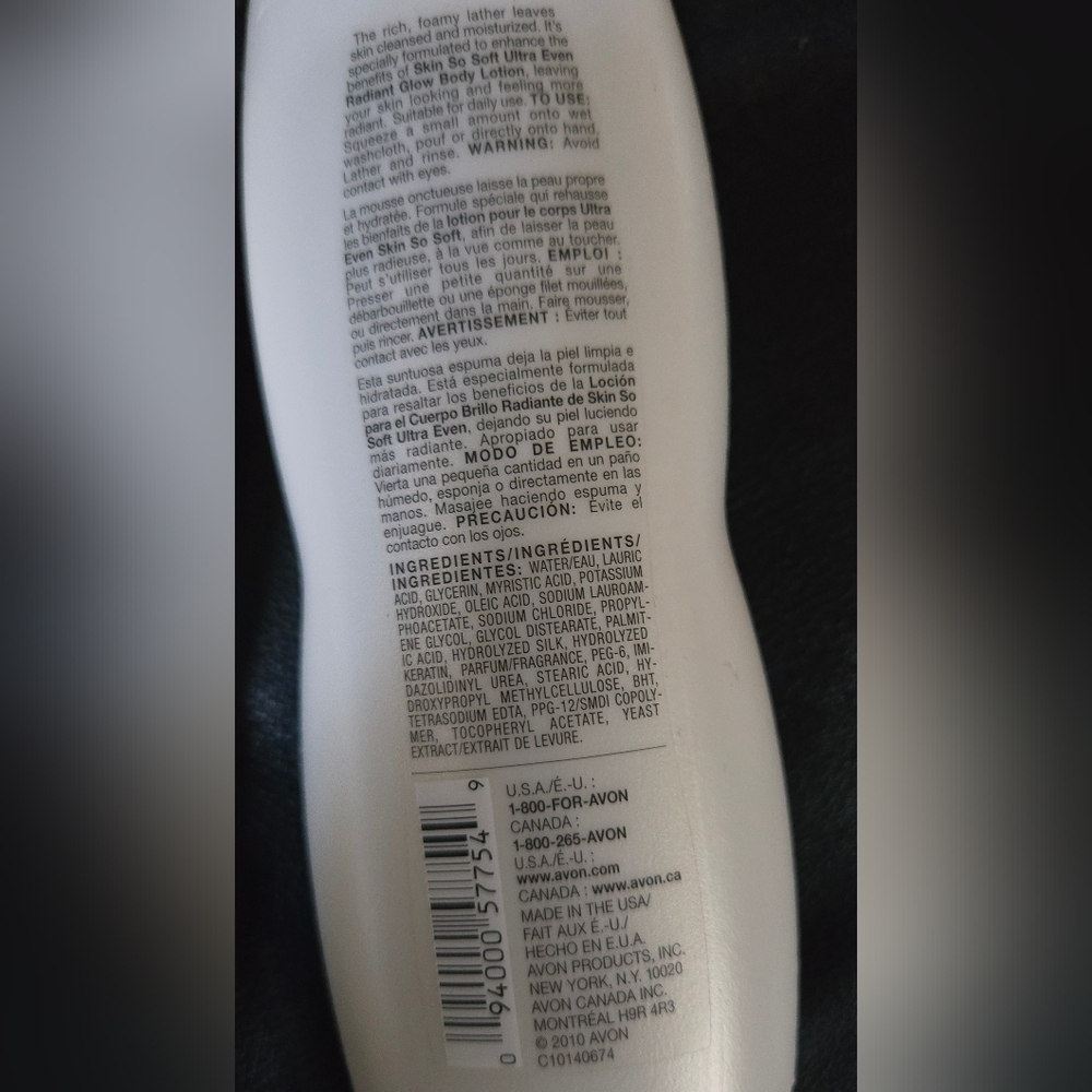 Avon Skin So Soft Mineral glow Lotion and Ultra Even Wash - Picture 4 of 6